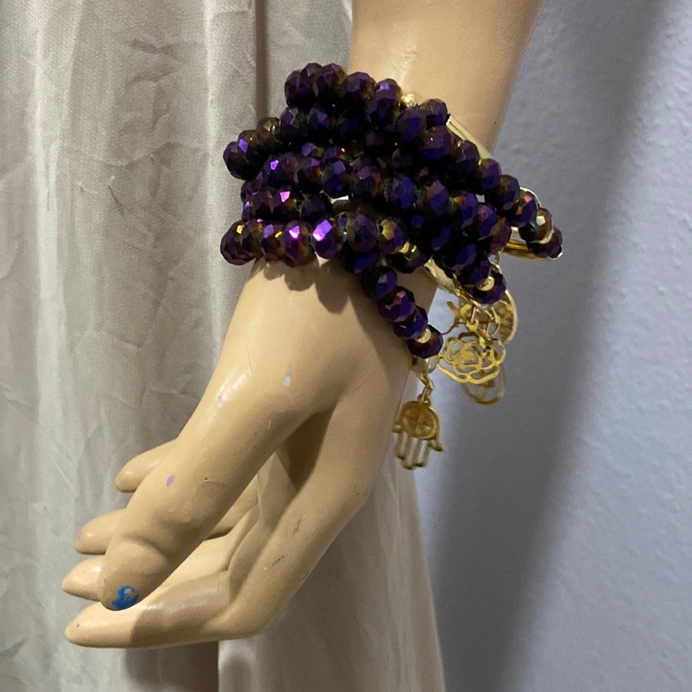 Beaded bracelets with charms